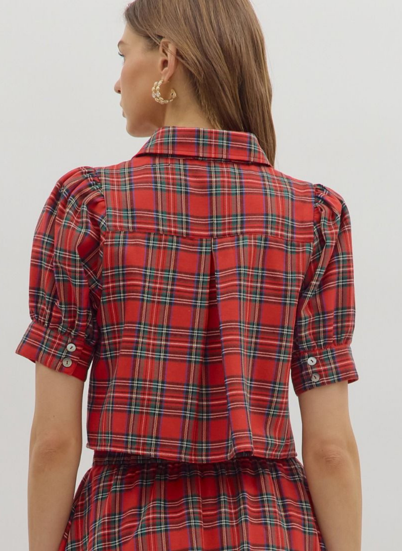 Holiday Plaid Blouse