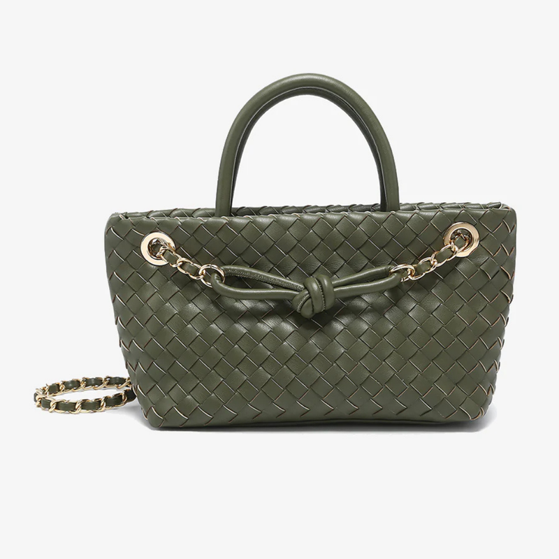 Fallon Woven Satchel Bag