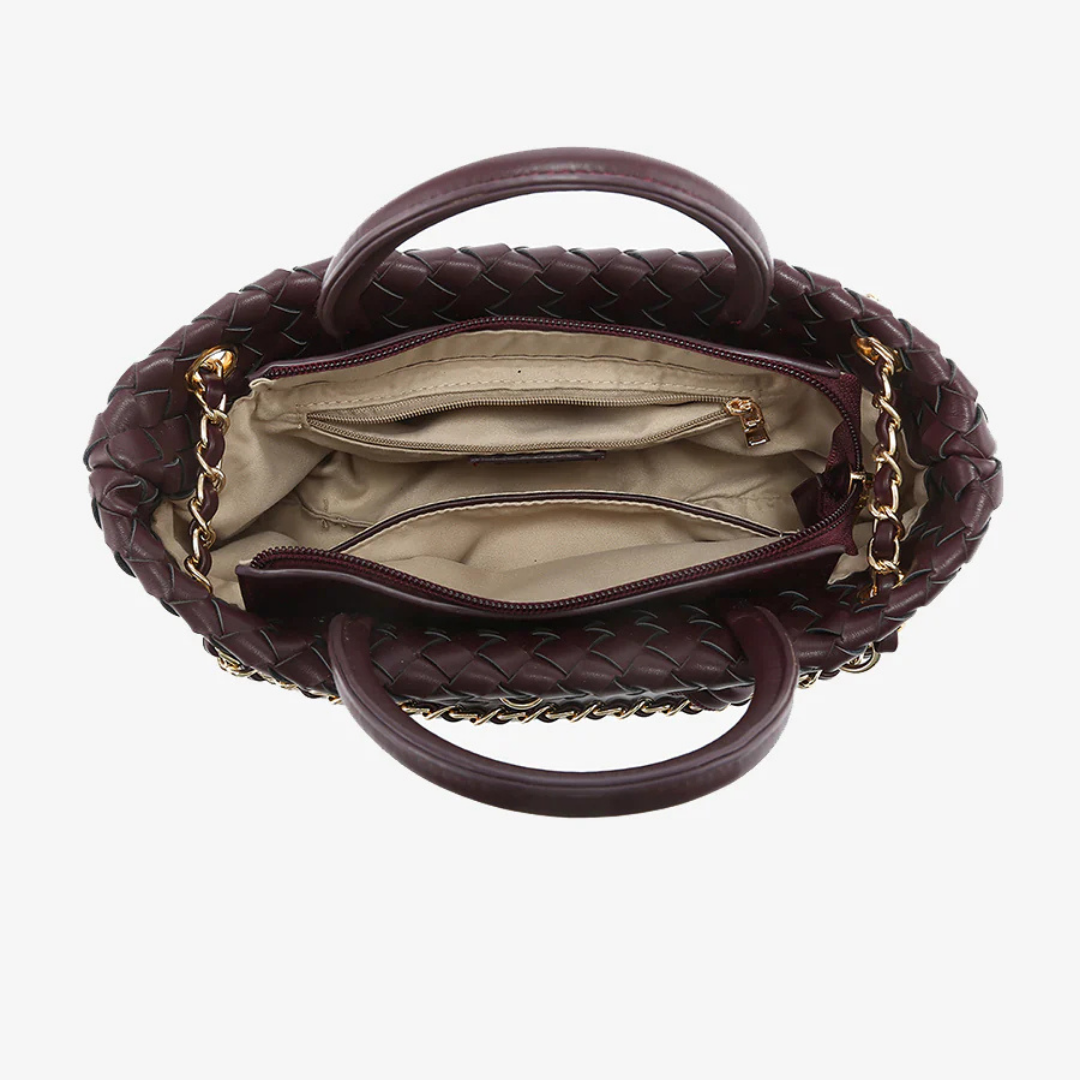 Fallon Woven Satchel Bag