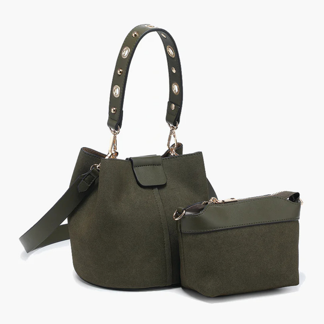 Farrah Suede Bucket Bag