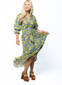 Catherine Lurex Dress- Ginko Garden