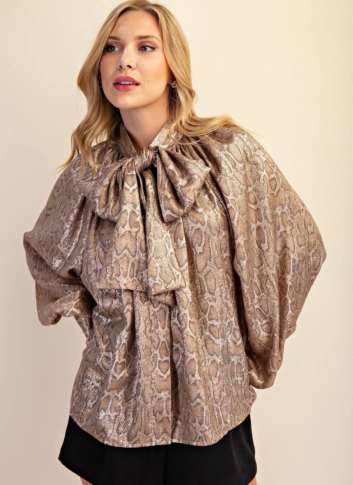 Tie Neck Snake Blouse