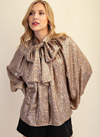 Tie Neck Snake Blouse