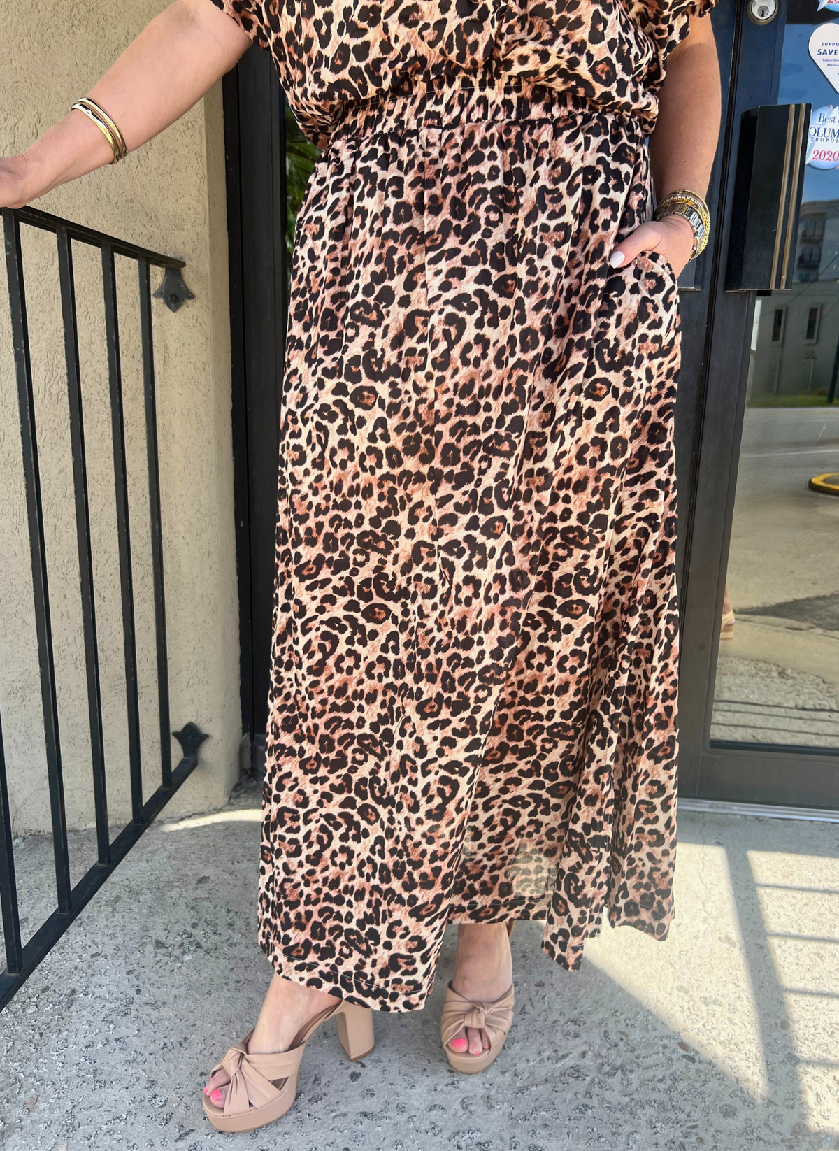 Lisa Leopard Skirt Set