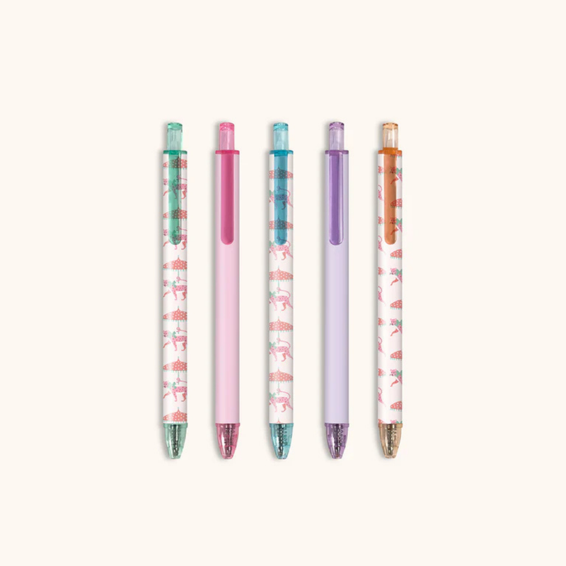 5 Piece Soft-Touch Gel Pen Set
