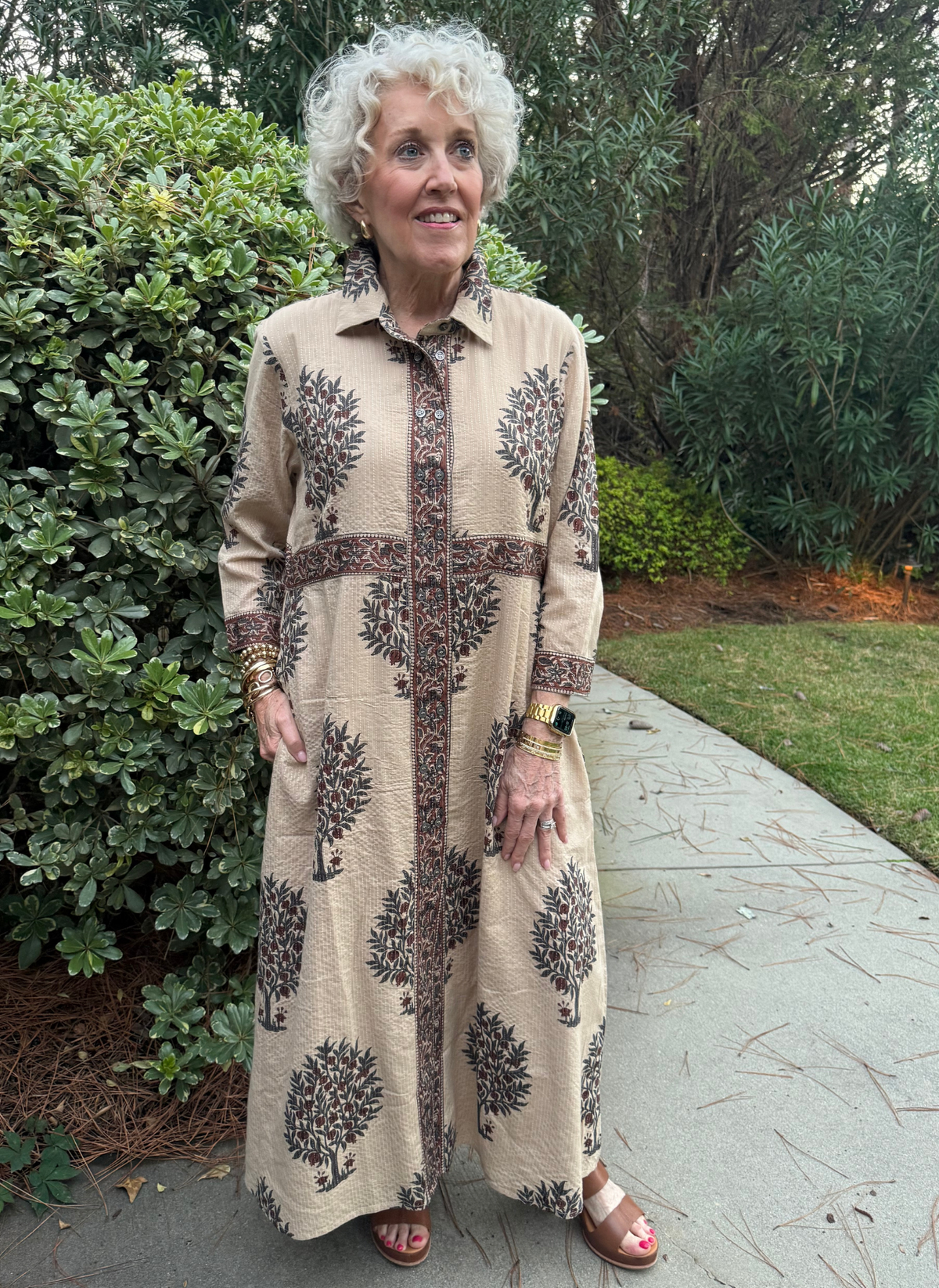 Tree of Life Dress- Khaki