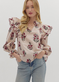 Ramona Ruffle Floral Blouse