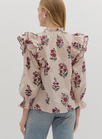 Ramona Ruffle Floral Blouse