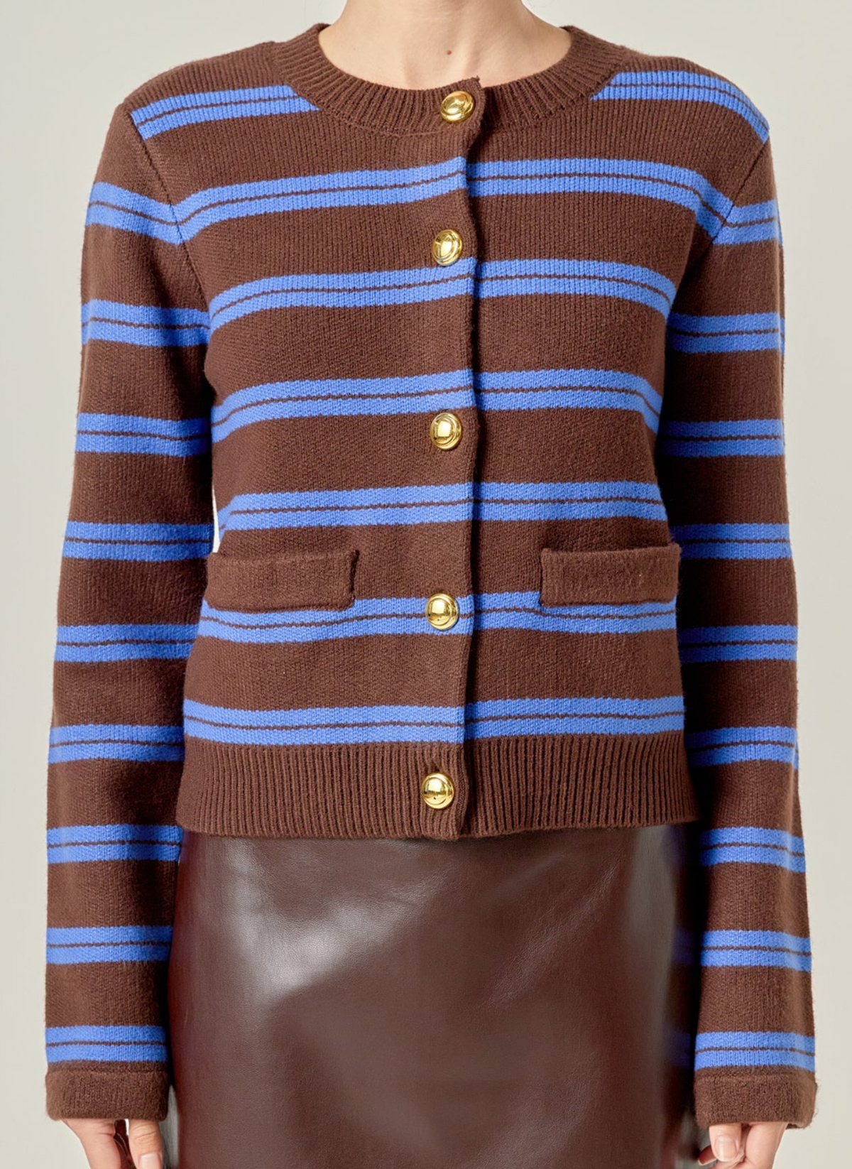 Ive League Stripe Cardigan