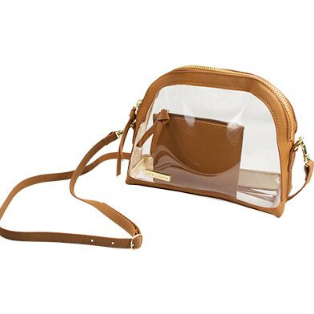 Half Moon Clear Crossbody Bag