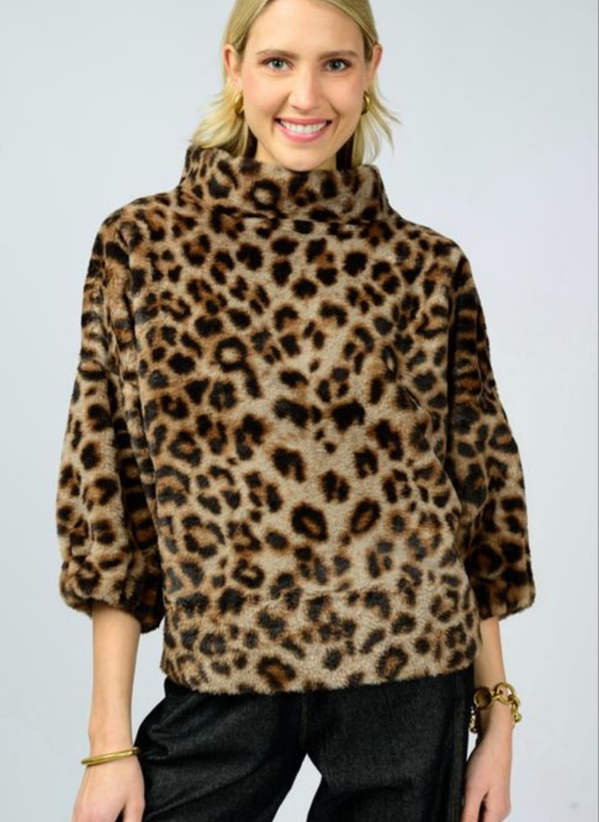 Leopard Faux Fur Popover