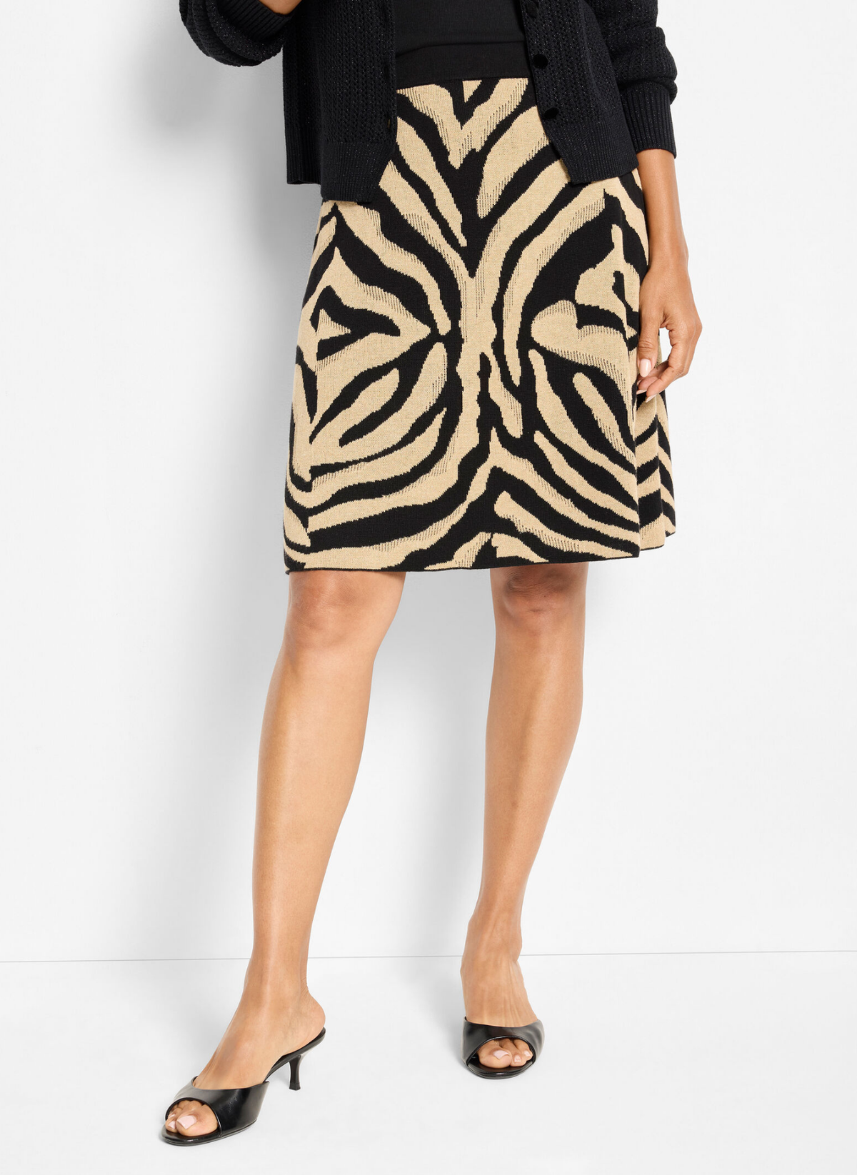 Animal Jacquard Knit Skirt