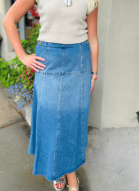 Denim Days Midi Skirt