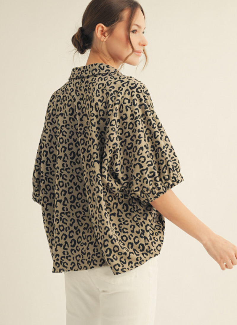 Carolyn Relaxed Animal Print Top