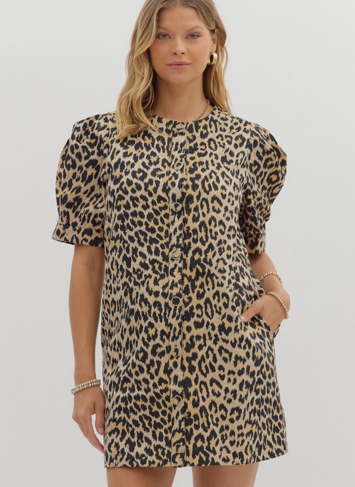Toni Leopard Mini Dress