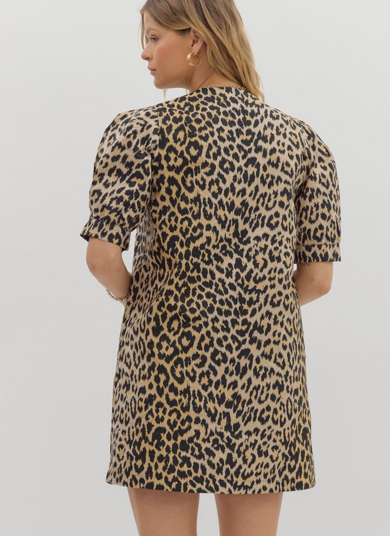 Toni Leopard Mini Dress