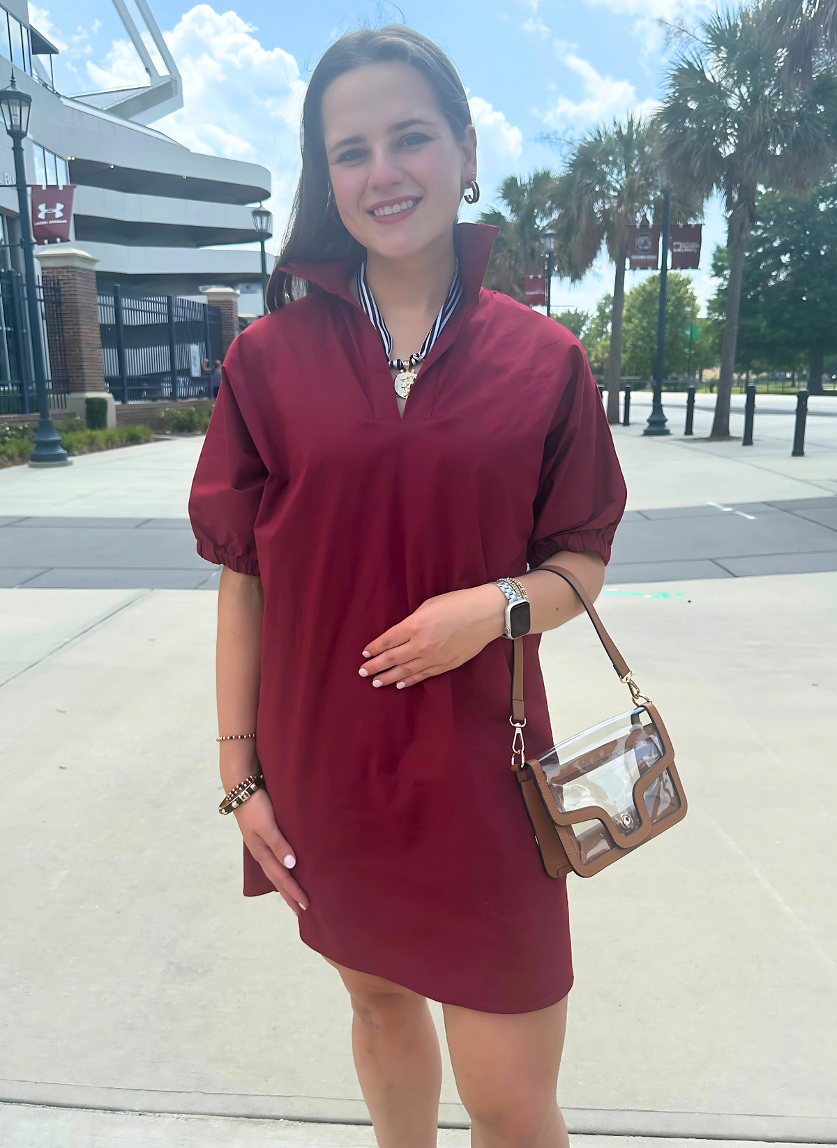 Charlotte Dress- Burgundy