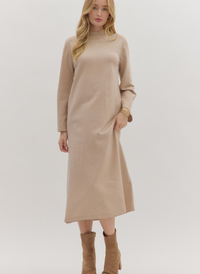 Mock Neck Maxi Sweater Dress