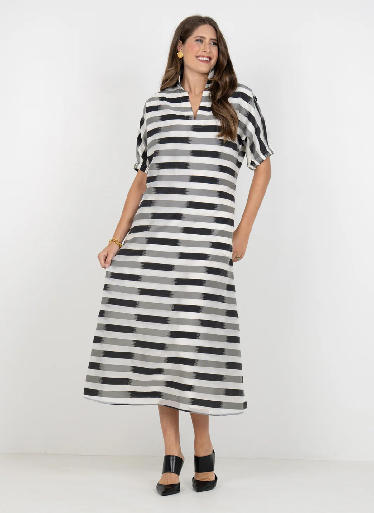 Poppy Maxi Dress- Truffle Stripe