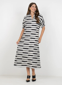 Poppy Maxi Dress- Truffle Stripe