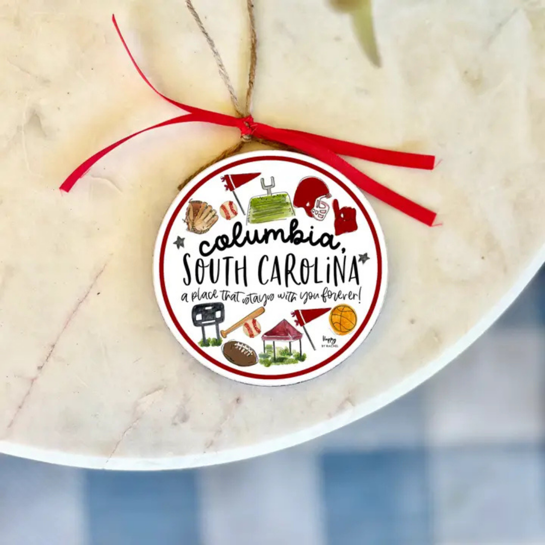 Wood + Enamel Circle Ornaments