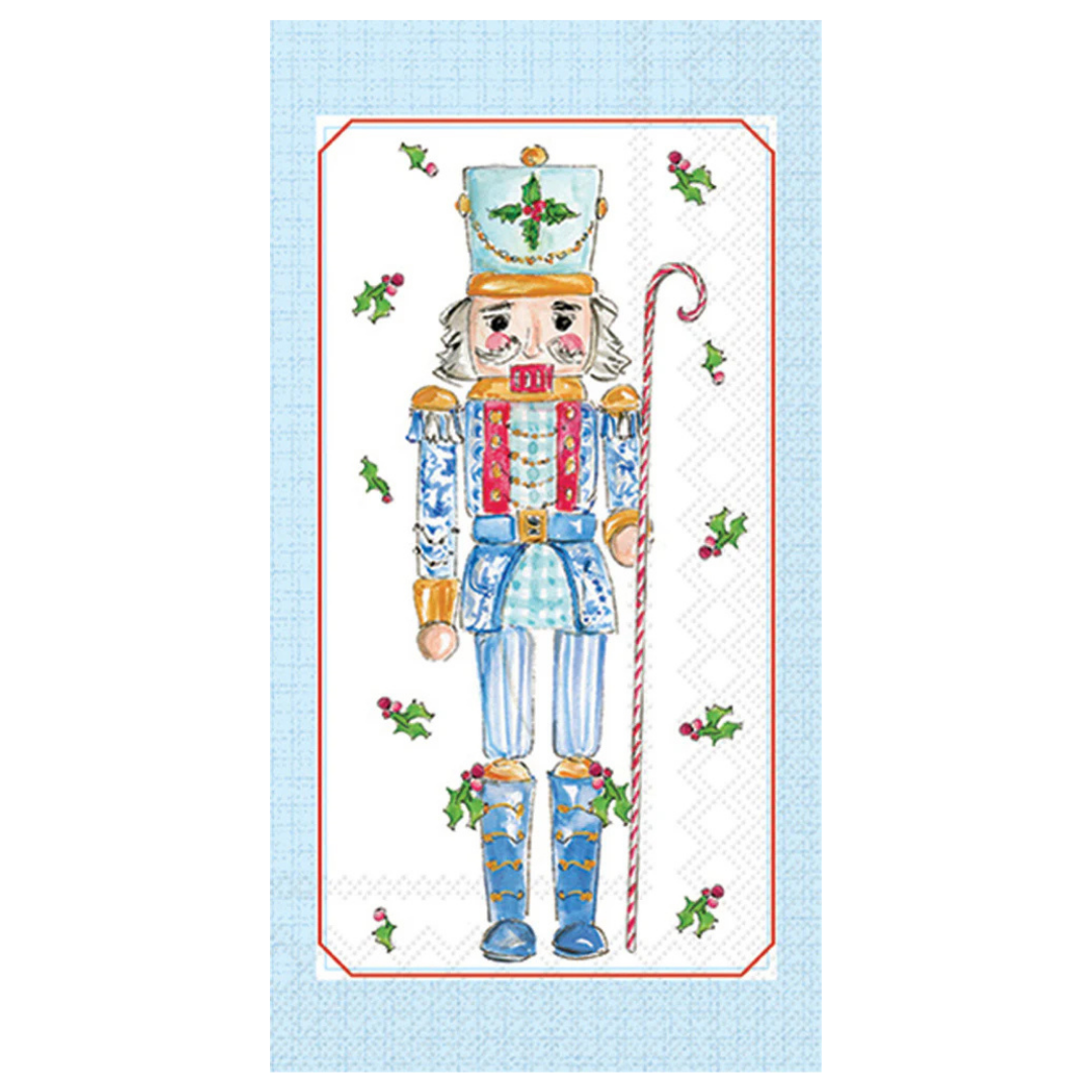 Blue Nutcrackers Guest Towels