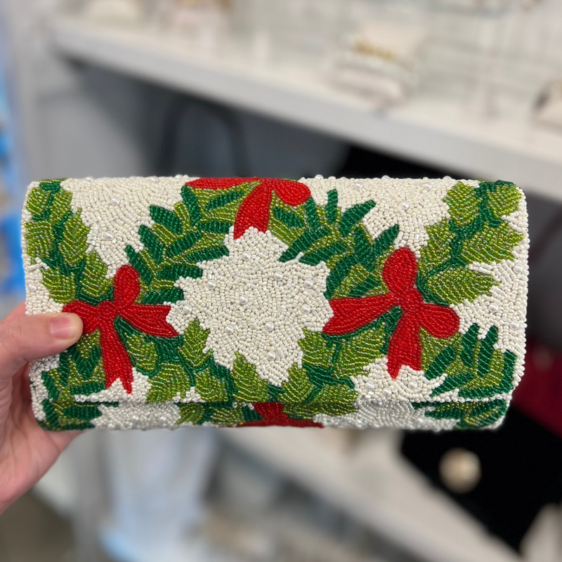 Medium Structured Holiday Clutch