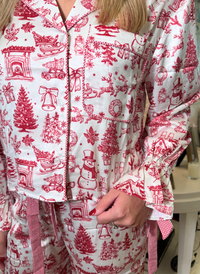Xmas Ruffle Pant Pajamas