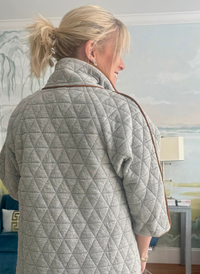 Suede Trim Quilted Jacket