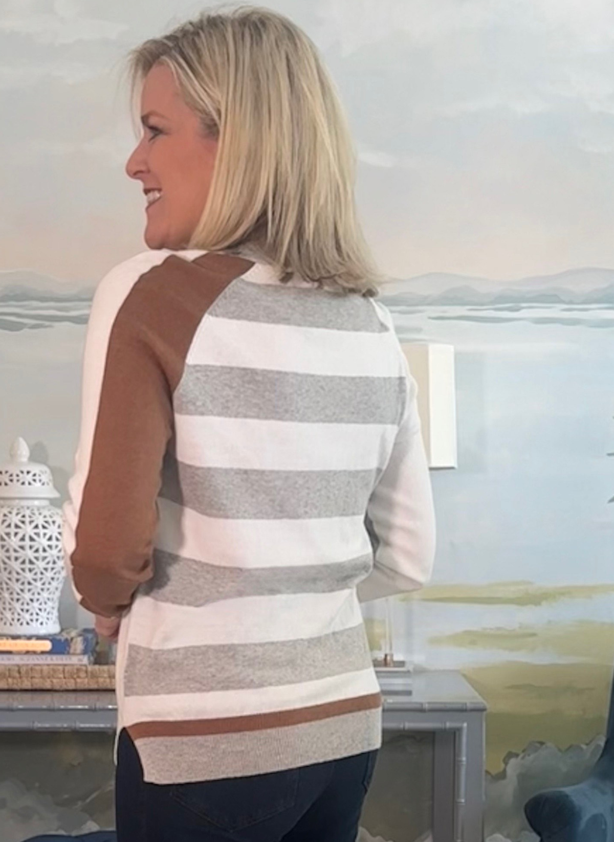 Split Stripes Sweater