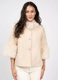 Boucle Fur Trim Jacket
