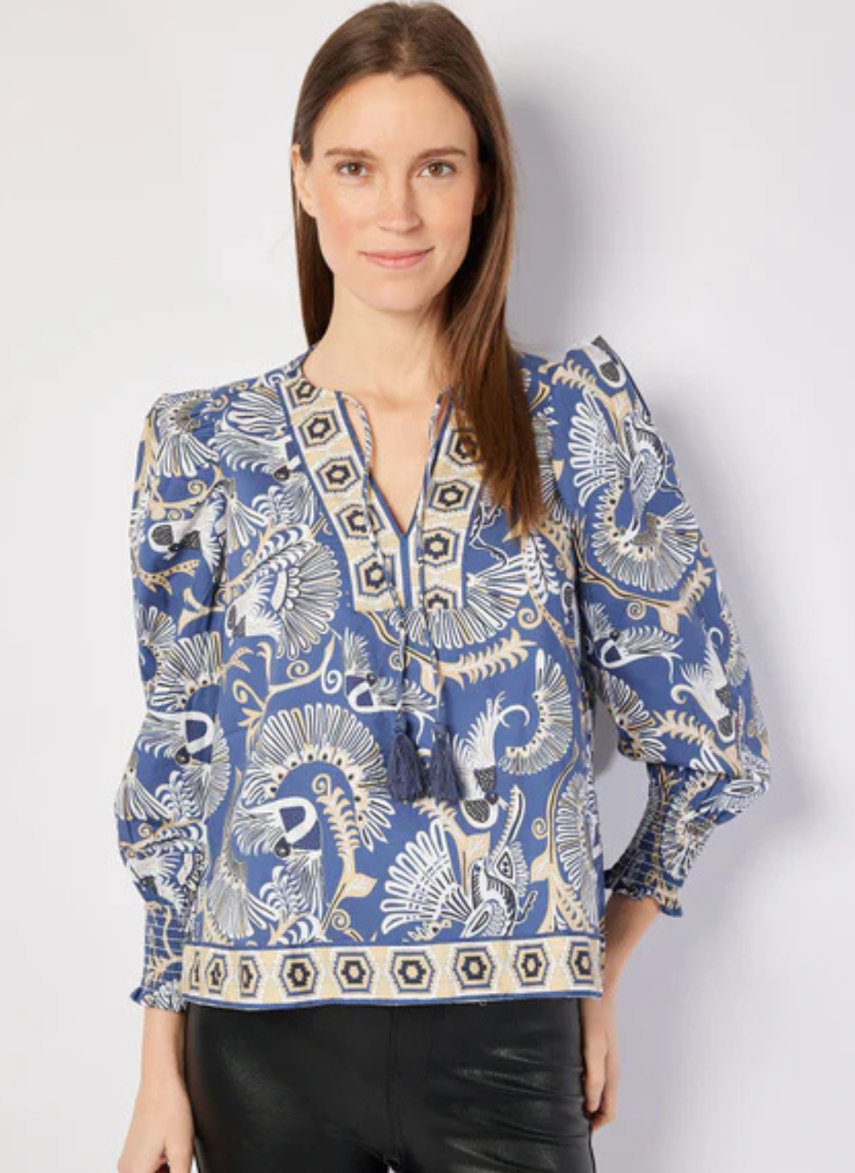 Birds of Paradise Puff Sleeve Top