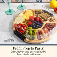Locking Lid Covered Charcuterie Board