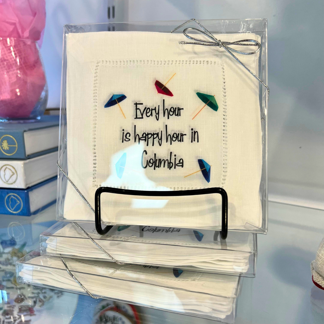 Embroidered Cloth Cocktail Napkin Set