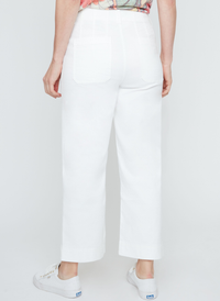 Crop Flare Pocket Pant- Creme