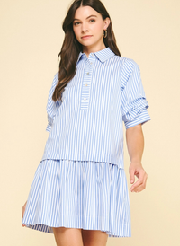 Leslie Stripe Shirt Dress
