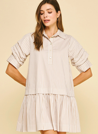 Leslie Stripe Shirt Dress