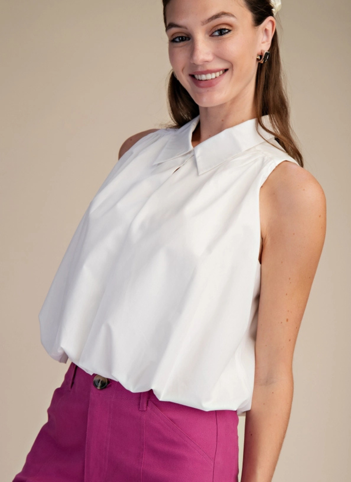 Bethany Bubble Hem Top