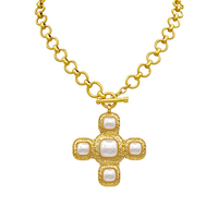 Sara Square Cross Necklace