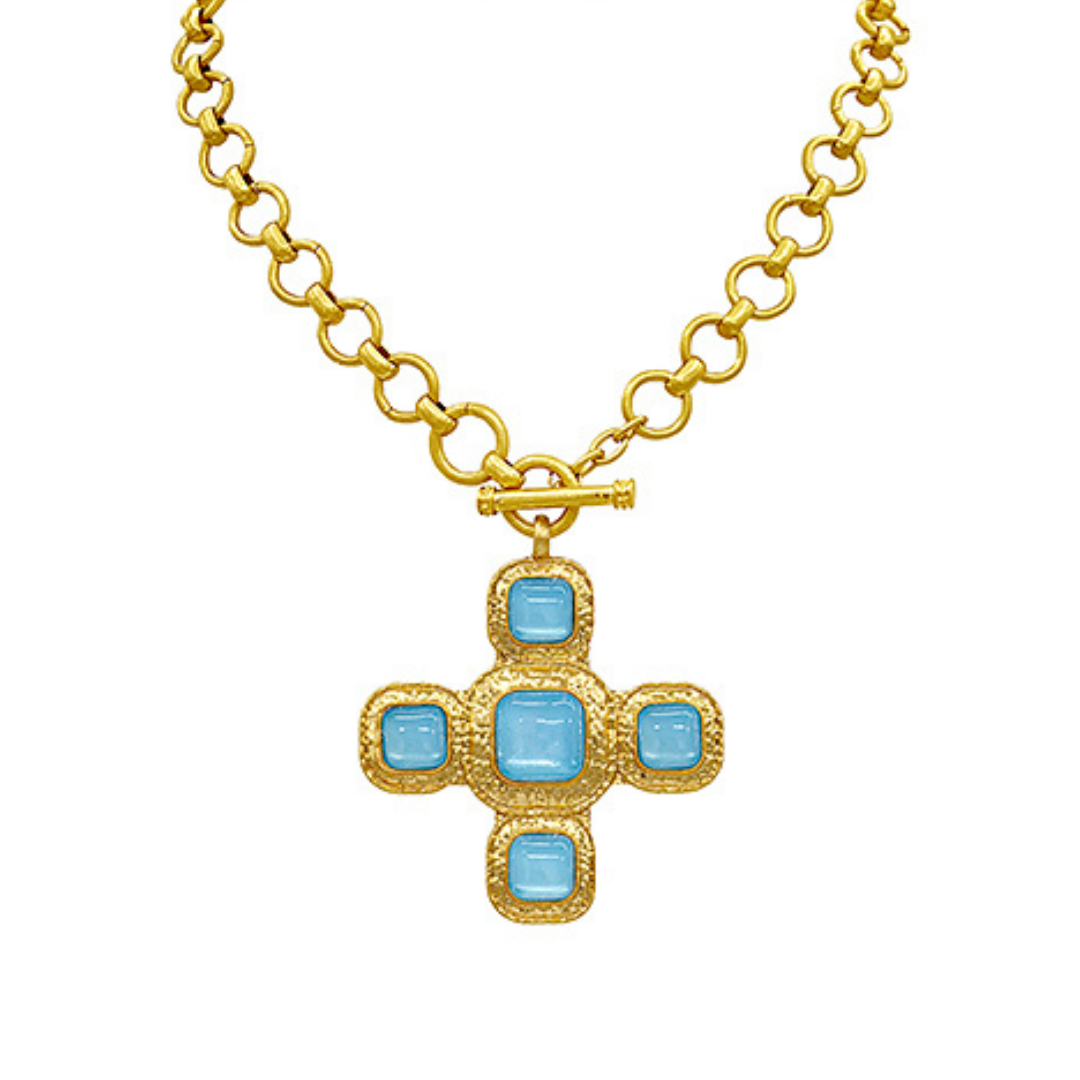Sara Square Cross Necklace