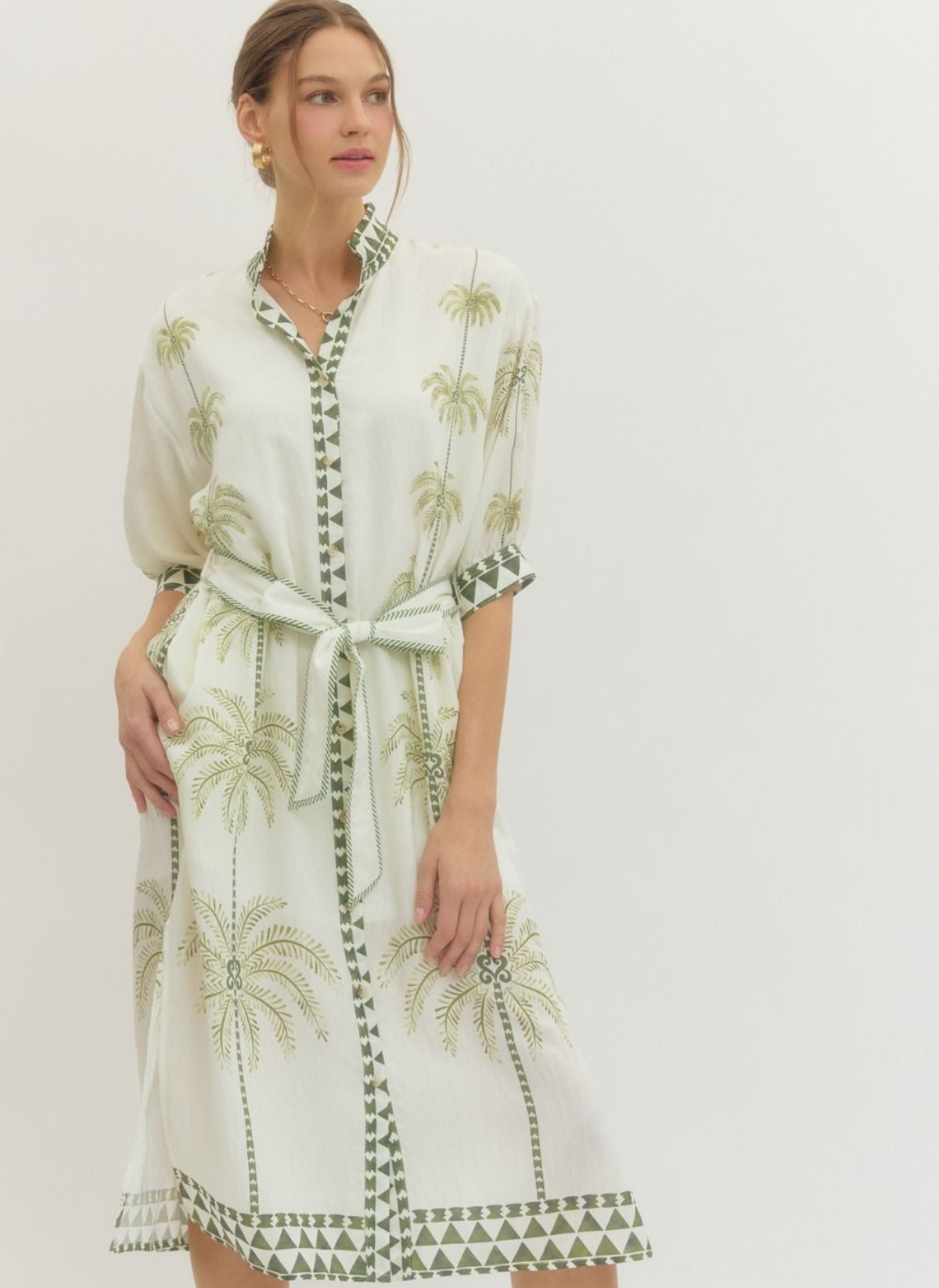 Palm Paradise Midi Dress