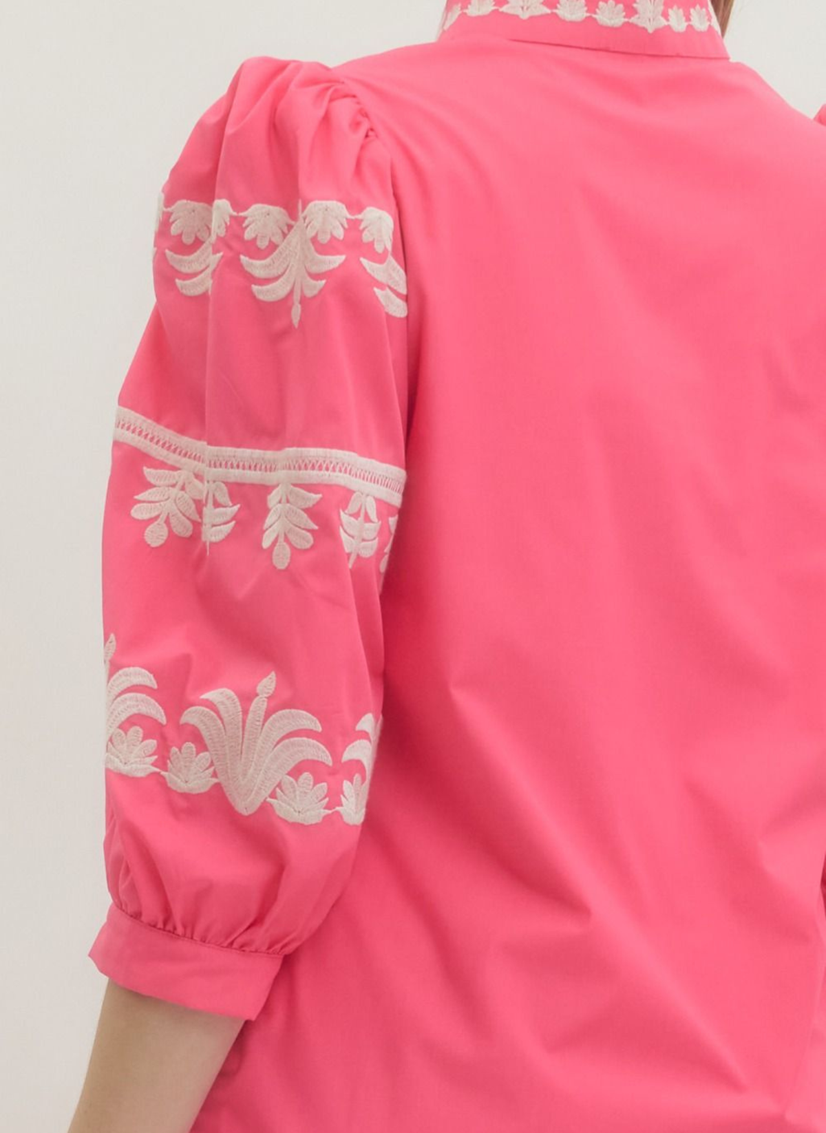 Embroidered Tunic Mini Dress