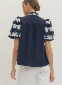 Tessa Embroidered Tunic Top