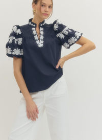 Tessa Embroidered Tunic Top