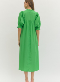 Effortless Puff Sleeve Midi Dress