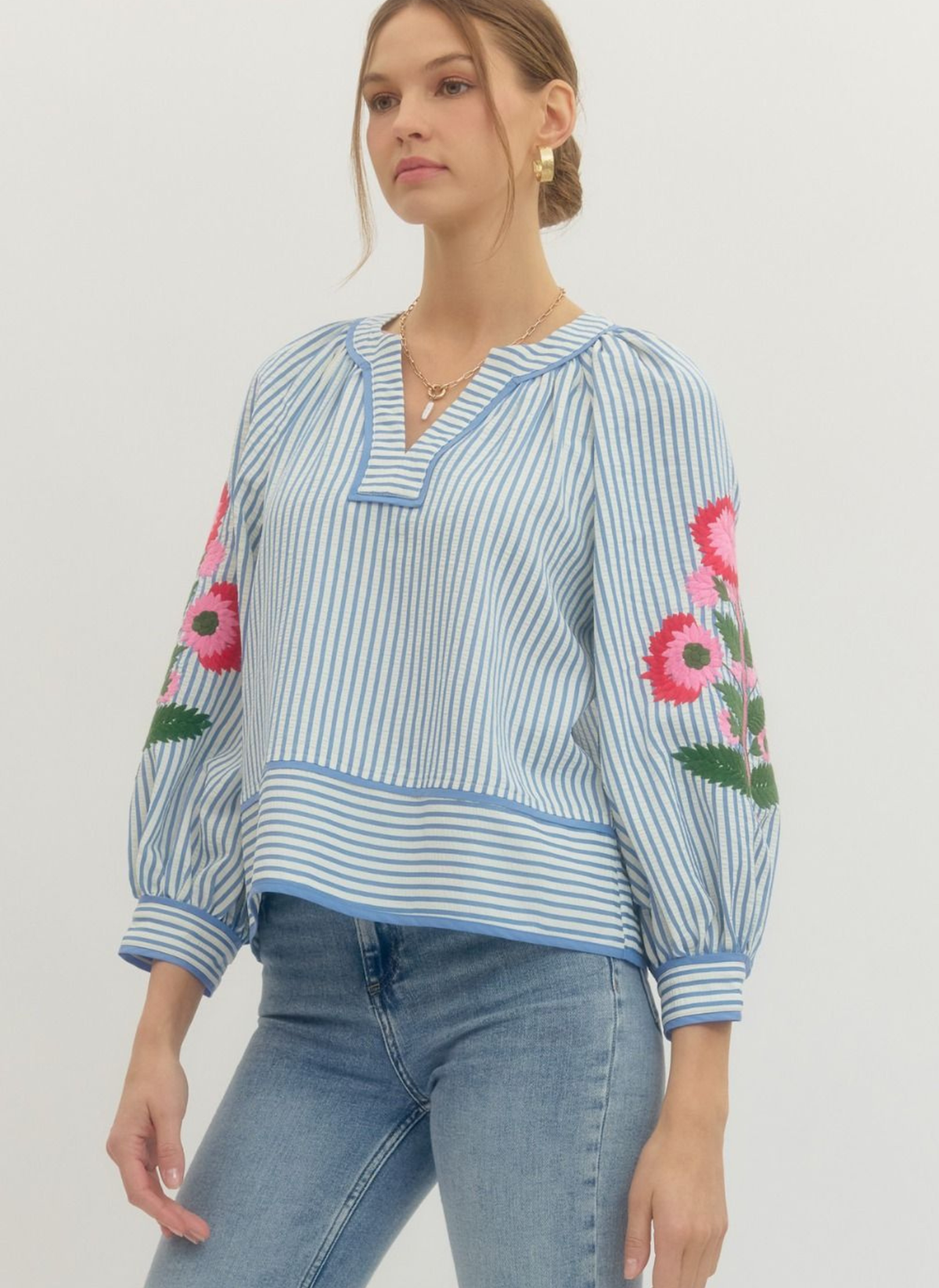 Dreamy Floral Stripe Top