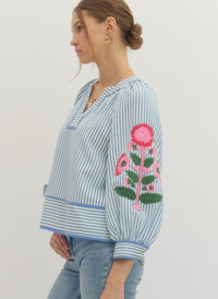 Dreamy Floral Stripe Top