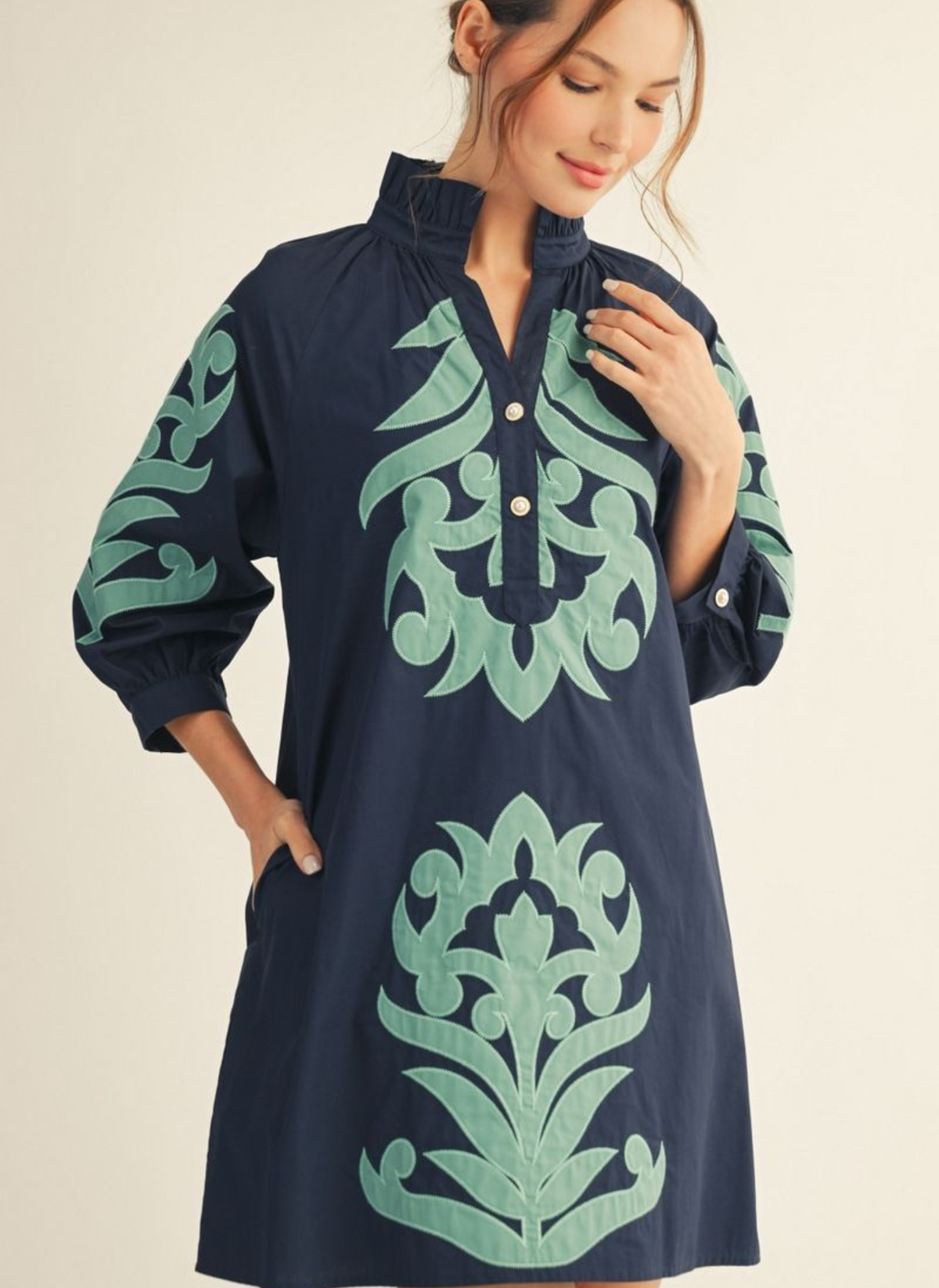 Kit Baroque Floral Dress