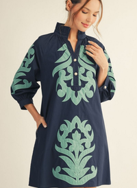 Kit Baroque Floral Dress