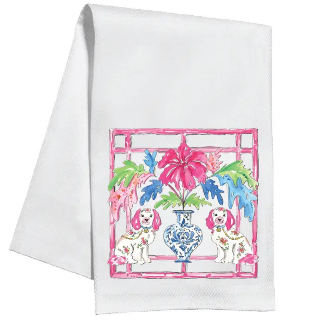 Staffordshire Dogs and Cane Kitchen Towel